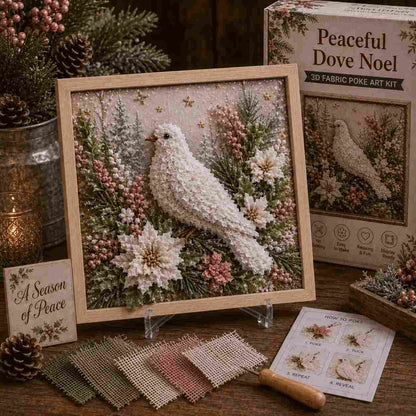 3D Christmas Snowman Fabric Poke Art Kit