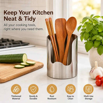 [BUY 1 GET 1 FREE] Thickened Stainless Steel Utensil Holder