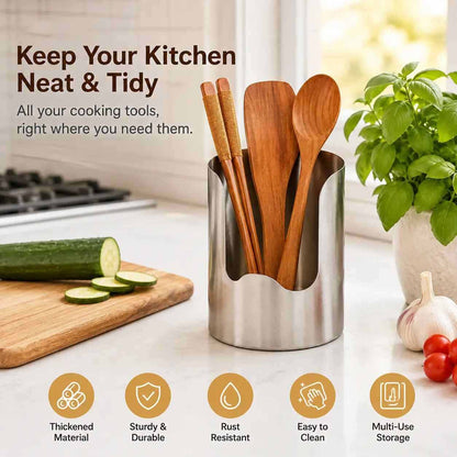 [BUY 1 GET 1 FREE] Thickened Stainless Steel Utensil Holder
