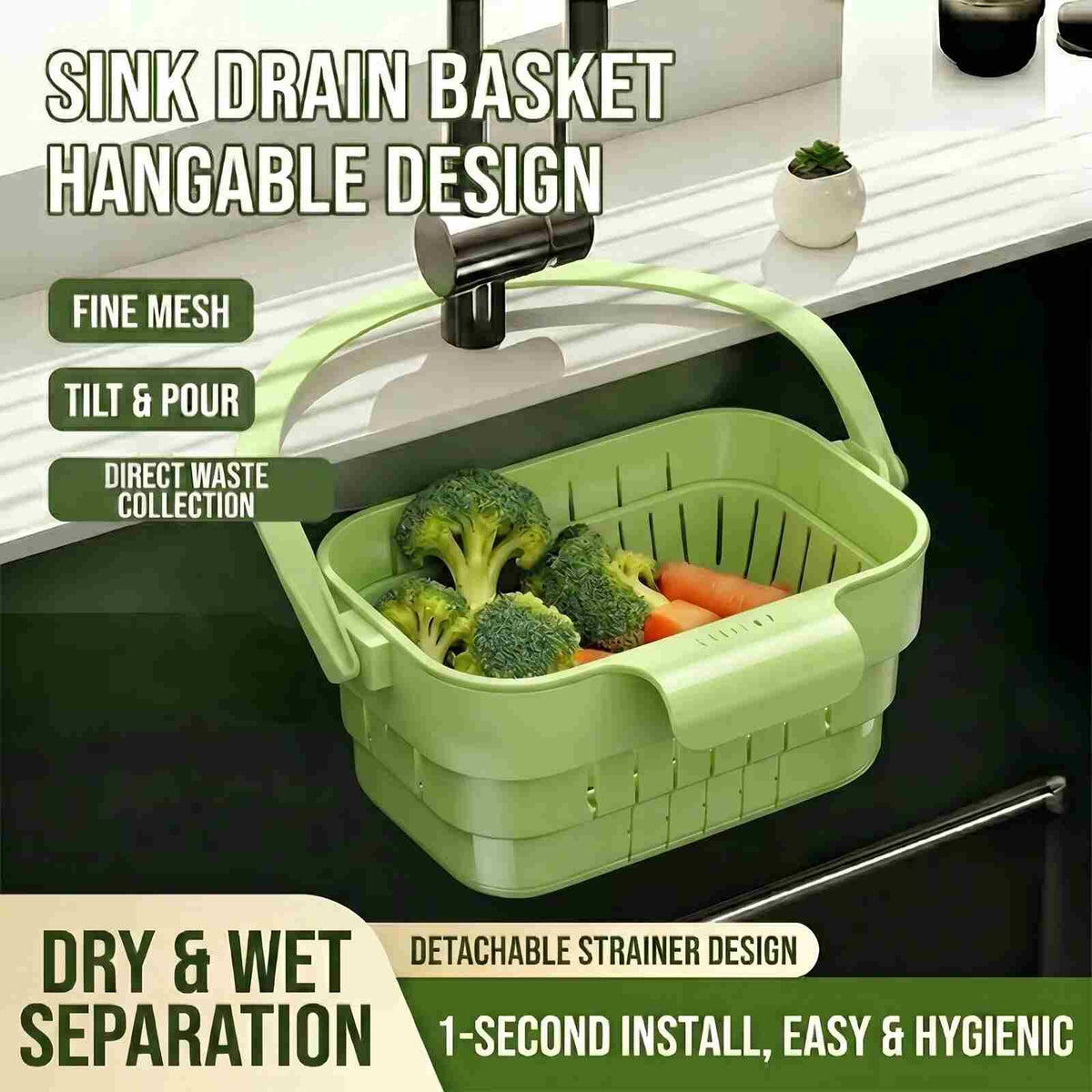 [BUY 2 GET 1 FREE] No-Drill Sink Strainer Drain Basket
