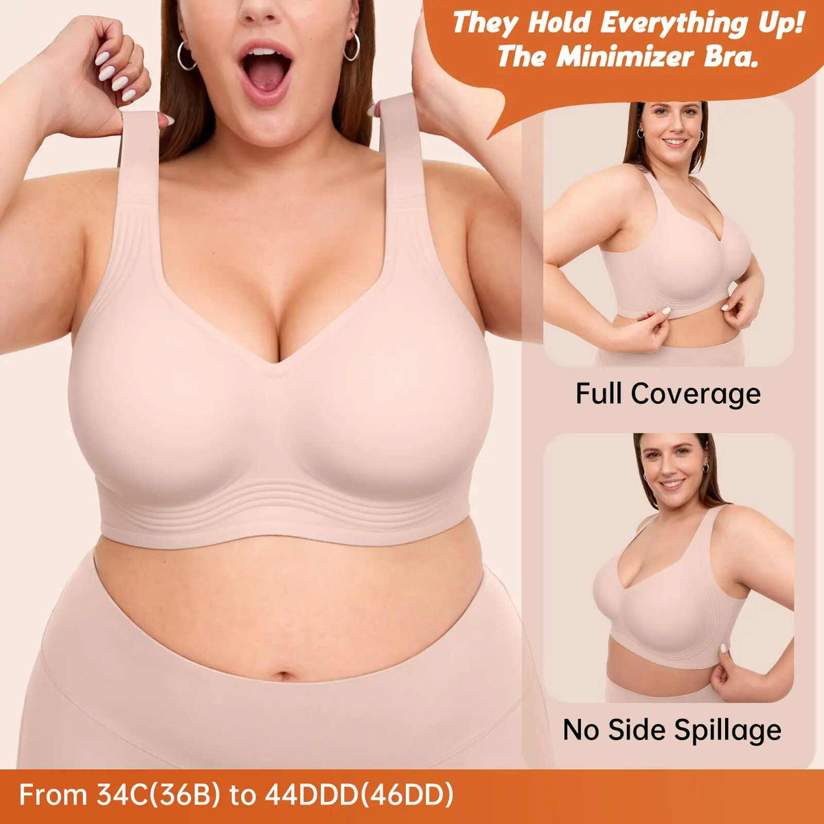 [BUY 1 GET 1 FREE] Wireless Full-Coverage Comfort Bra