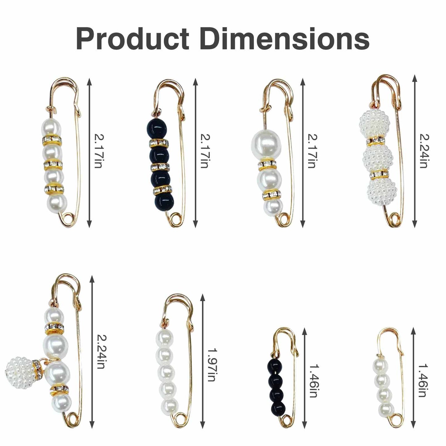 Pearl Decorative Safety Brooch Pins