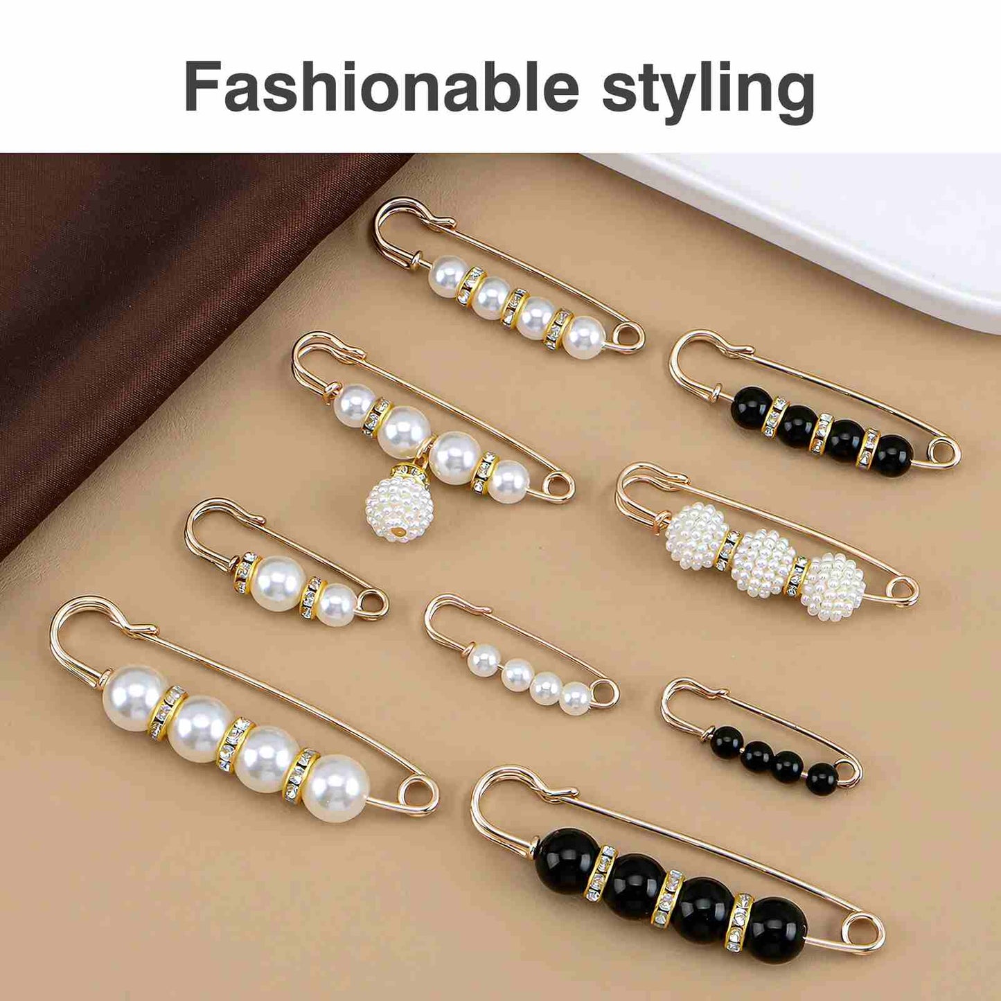 Pearl Decorative Safety Brooch Pins