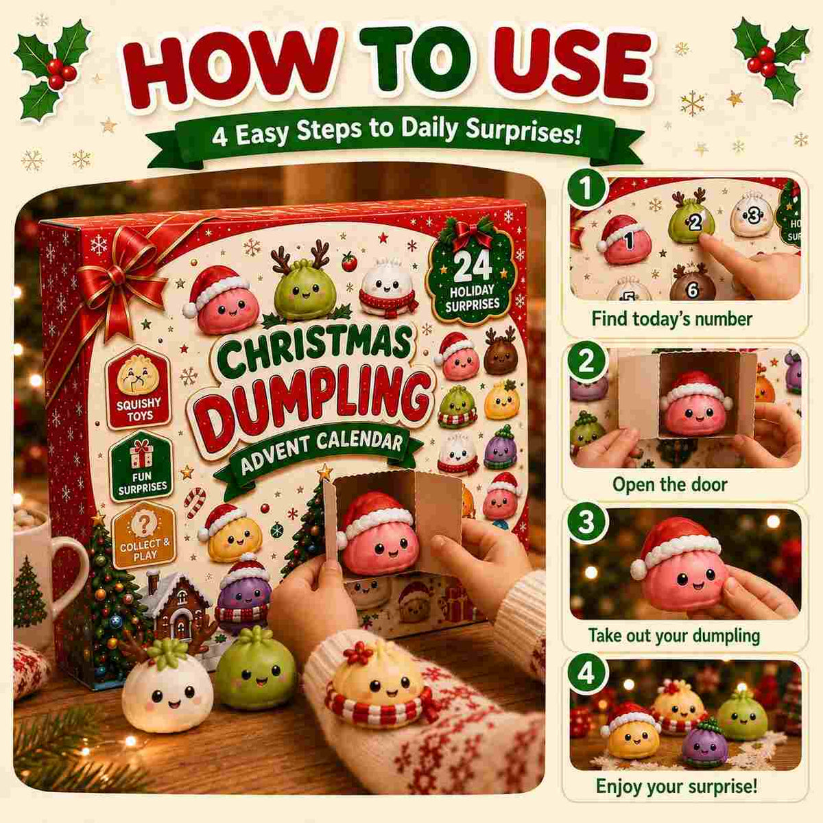 24-Day Christmas Squishy Advent Calendar