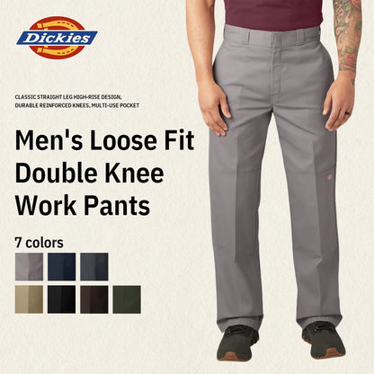 Reinforced Double-Knee Loose Work Pants