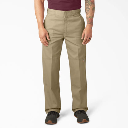 Reinforced Double-Knee Loose Work Pants