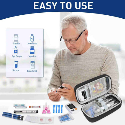 Temperature Display Insulin Cooler Travel Case