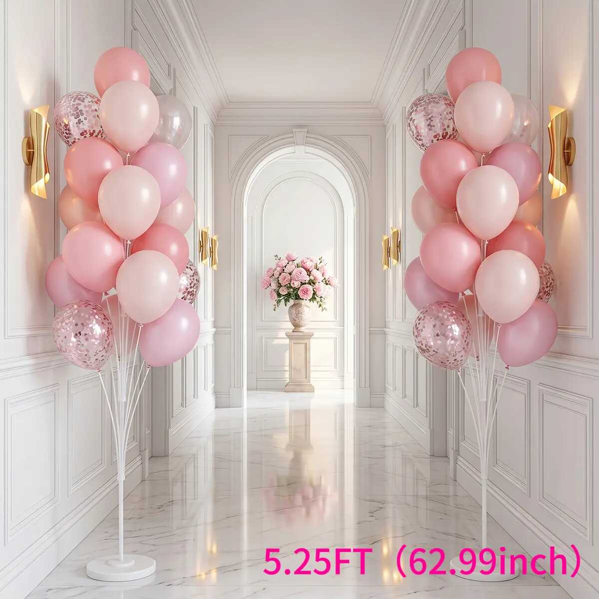 5.25FT Acrylic Balloon Column Stand Set