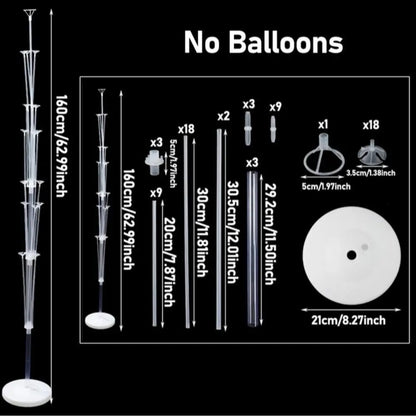 5.25FT Acrylic Balloon Column Stand Set