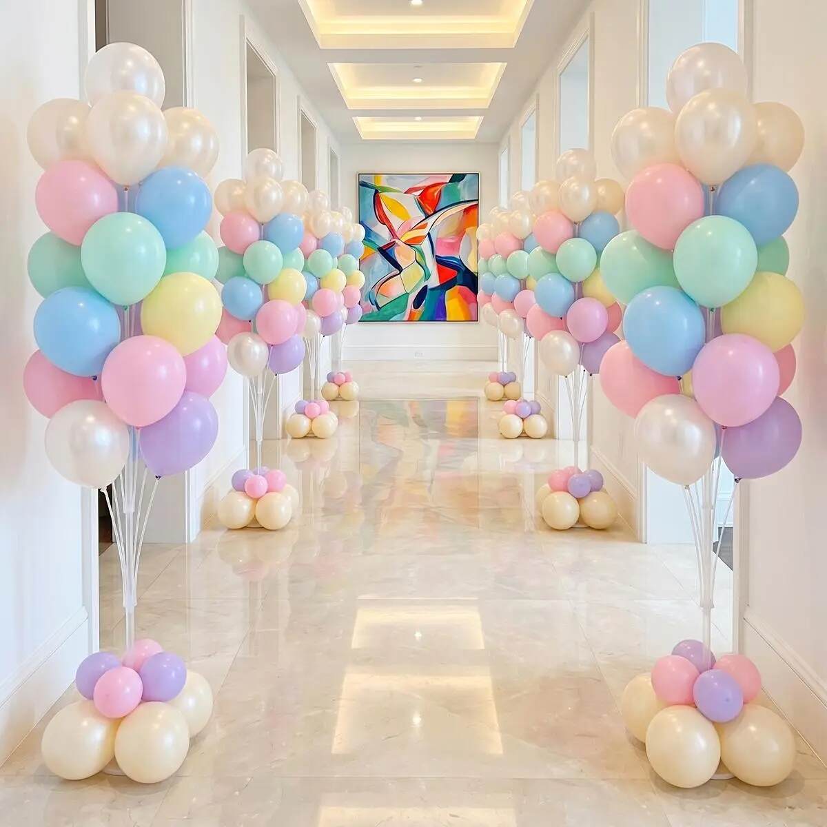 5.25FT Acrylic Balloon Column Stand Set