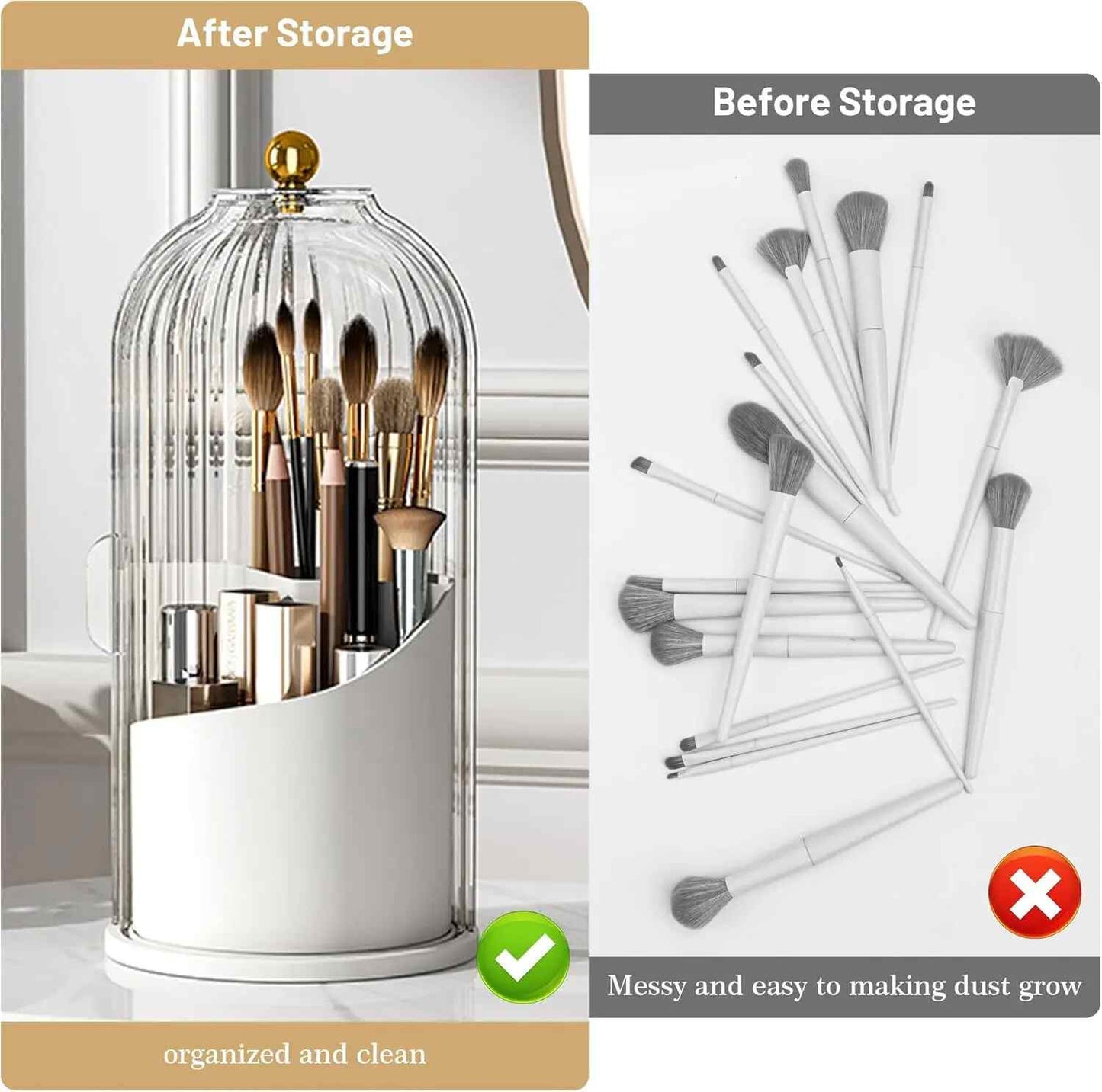 Rotating Dustproof Toothbrush Holder