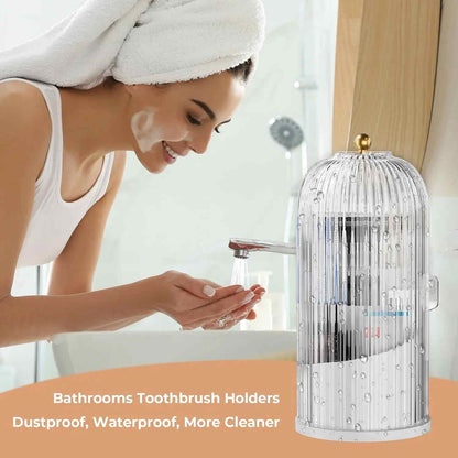 Rotating Dustproof Toothbrush Holder