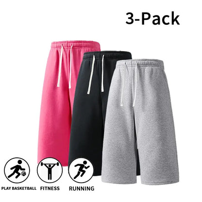 Men's Drawstring Athletic Shorts 3-Pack