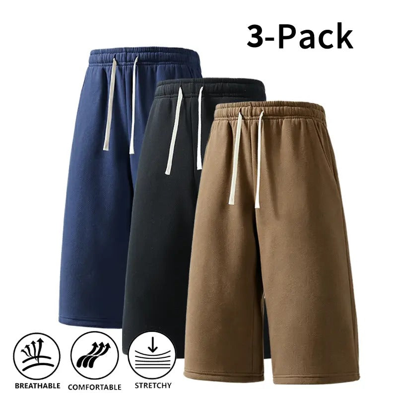 Men's Drawstring Athletic Shorts 3-Pack