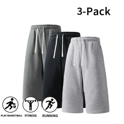 Men's Drawstring Athletic Shorts 3-Pack