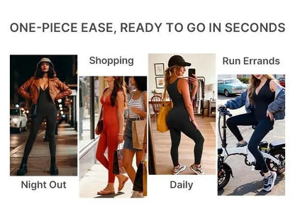 Deep V Tummy Control Shapewear Jumpsuit