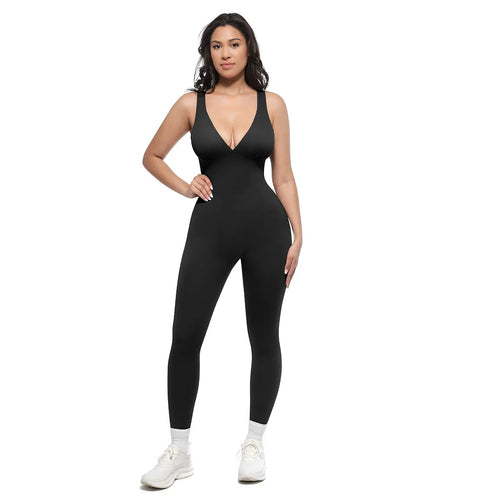 Deep V Tummy Control Shapewear Jumpsuit