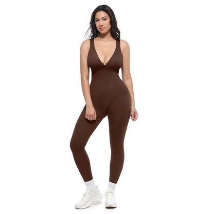 Deep V Tummy Control Shapewear Jumpsuit