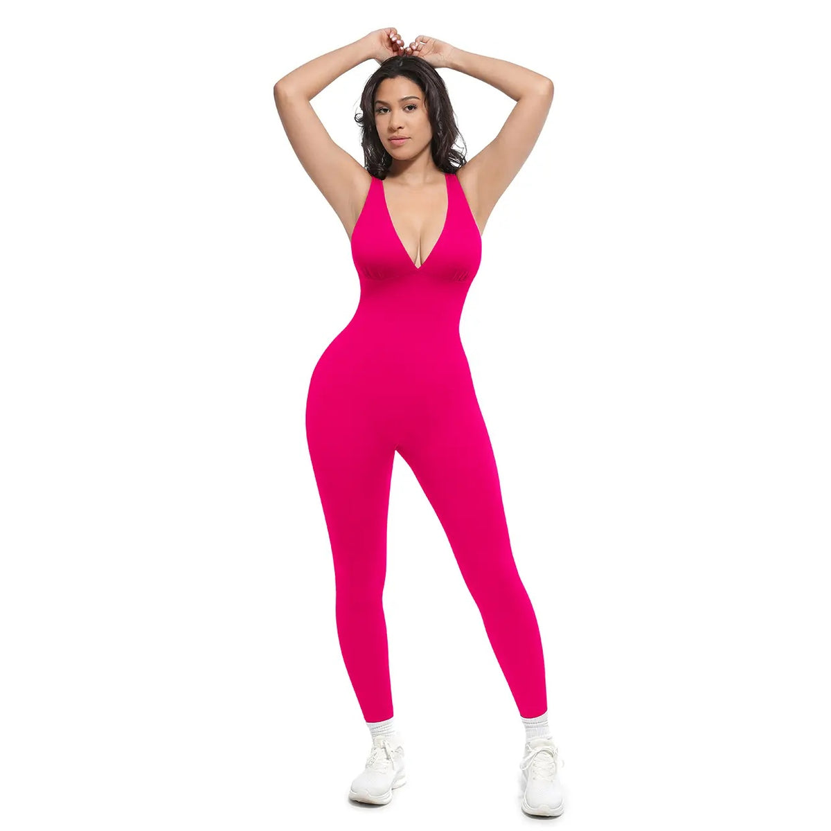 Deep V Tummy Control Shapewear Jumpsuit