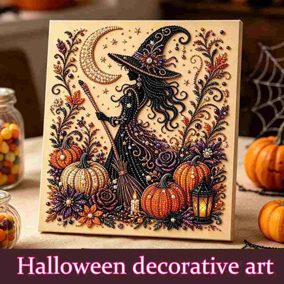 [BUY 1 GET 1 FREE] Halloween Witch Moon Diamond Art Kit