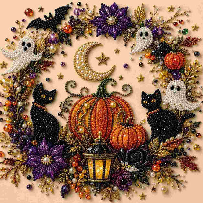 [BUY 1 GET 1 FREE] Halloween Witch Moon Diamond Art Kit