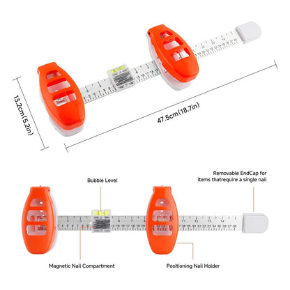 Picture Hanging Tool with Level & Ruler