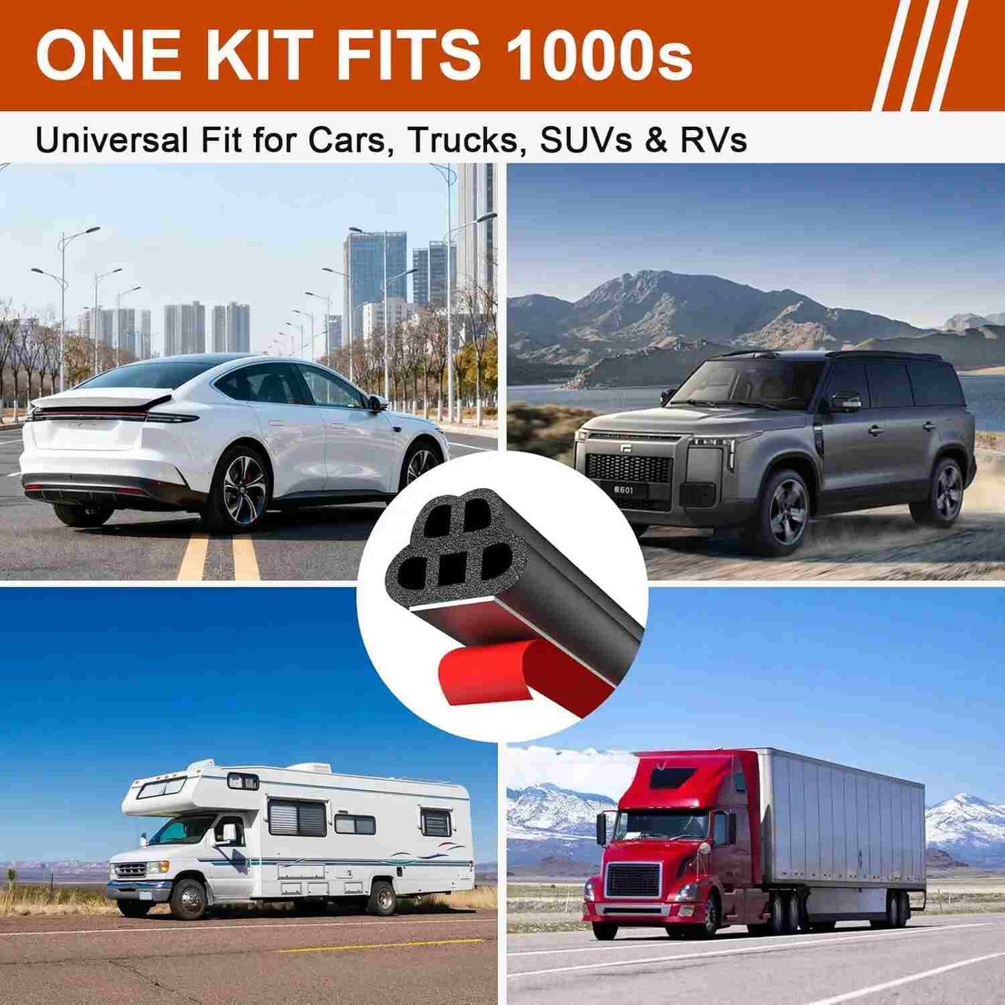 Self-Adhesive Soundproof Car Door Seal Strip