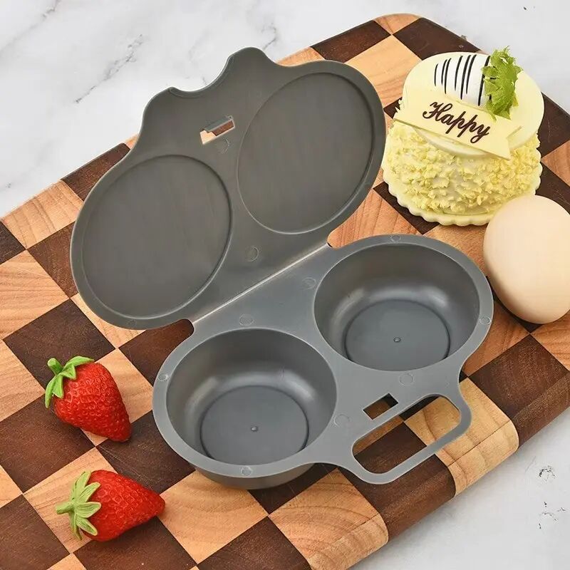 [BUY 2 GET 1 FREE] 2-Cavity Nonstick Microwave Egg Poacher