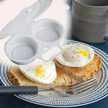 [BUY 2 GET 1 FREE] 2-Cavity Nonstick Microwave Egg Poacher