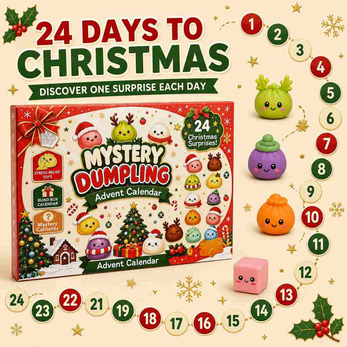 24-Day Christmas Squishy Advent Calendar
