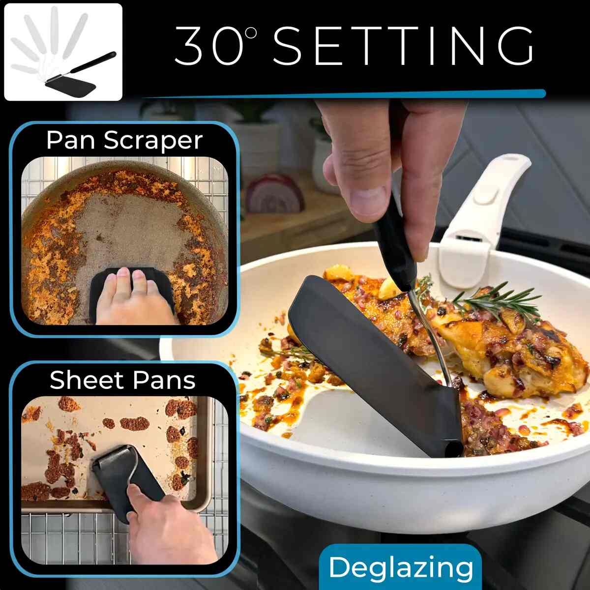 Adjustable-Angle Non-Toxic Kitchen Spatula