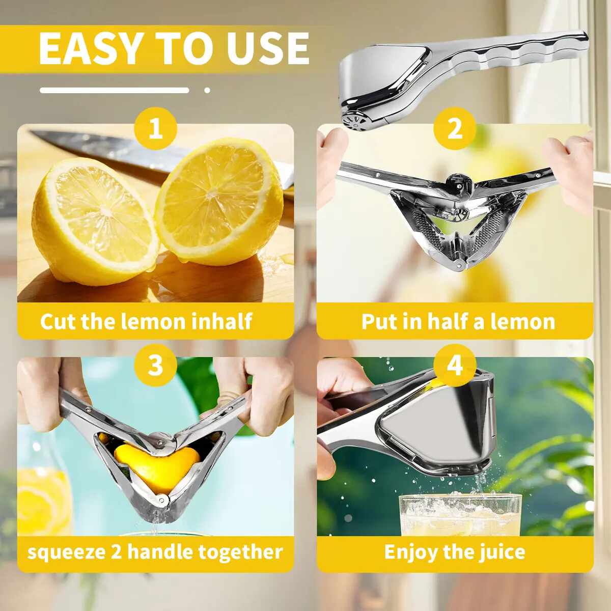 Stainless Steel Handheld Lemon Squeezer