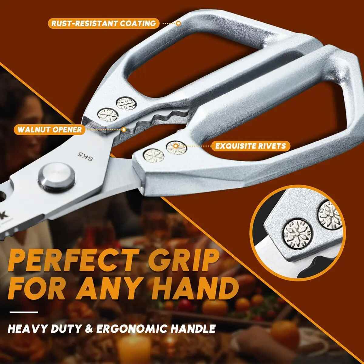 [BUY 2 GET 1 FREE] All-Purpose Stainless Steel Kitchen Shears