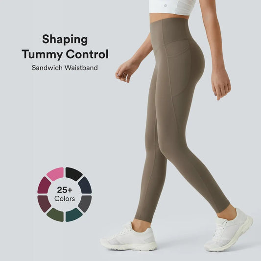 High-Waist Tummy Control Pocket Leggings