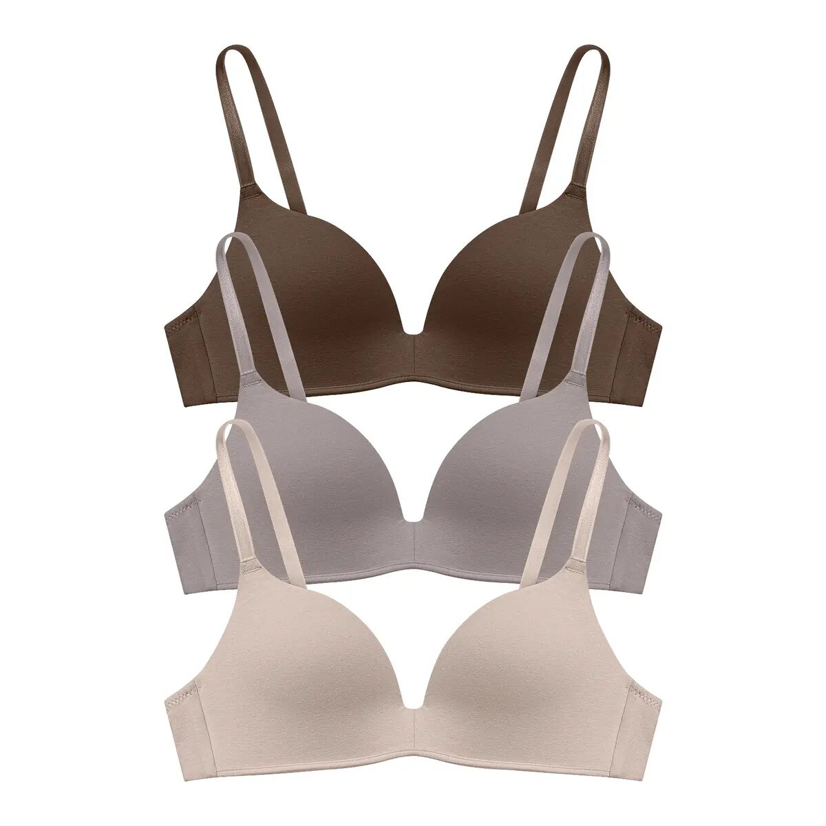 Lightly Lined Wireless Bras 3-Pack