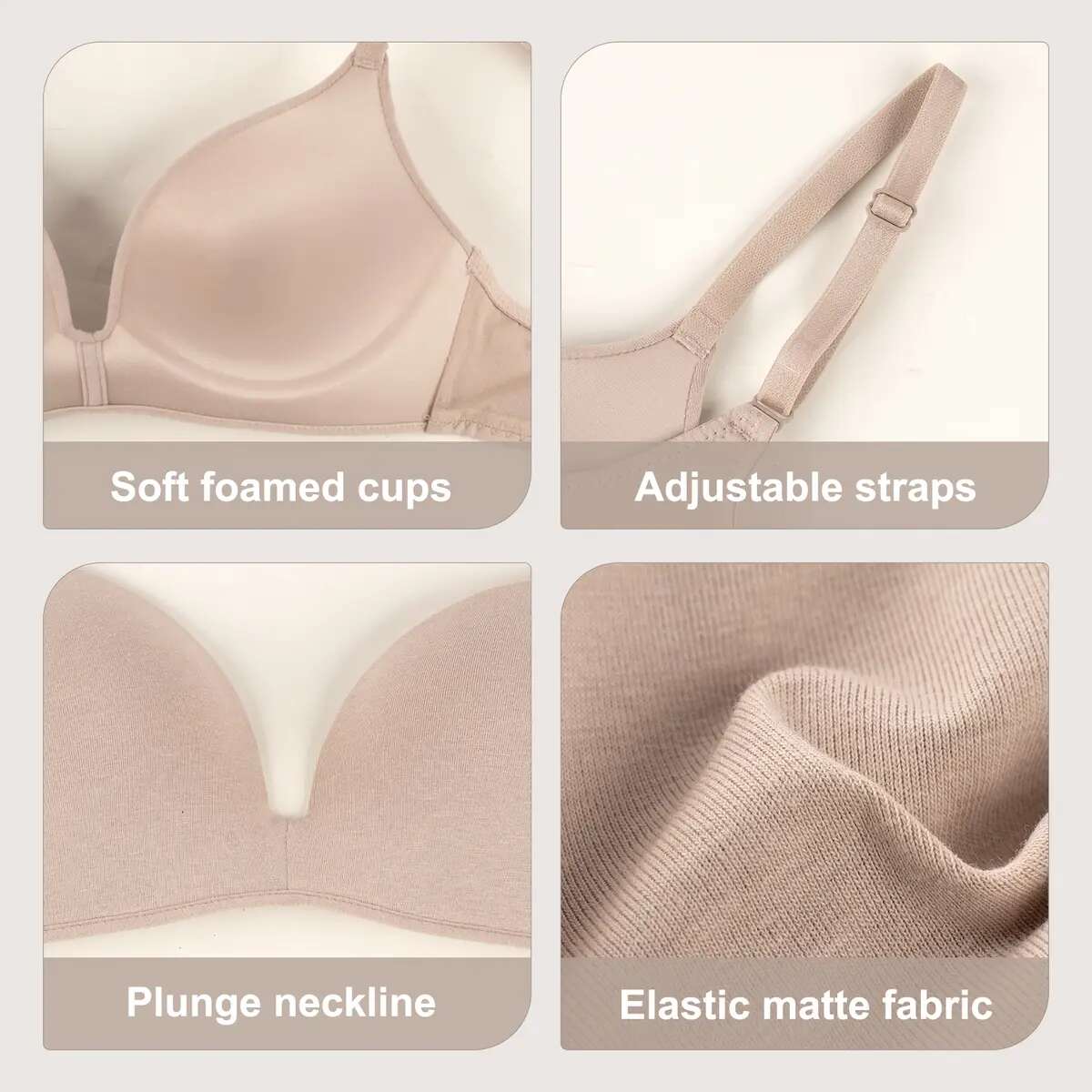 Lightly Lined Wireless Bras 3-Pack