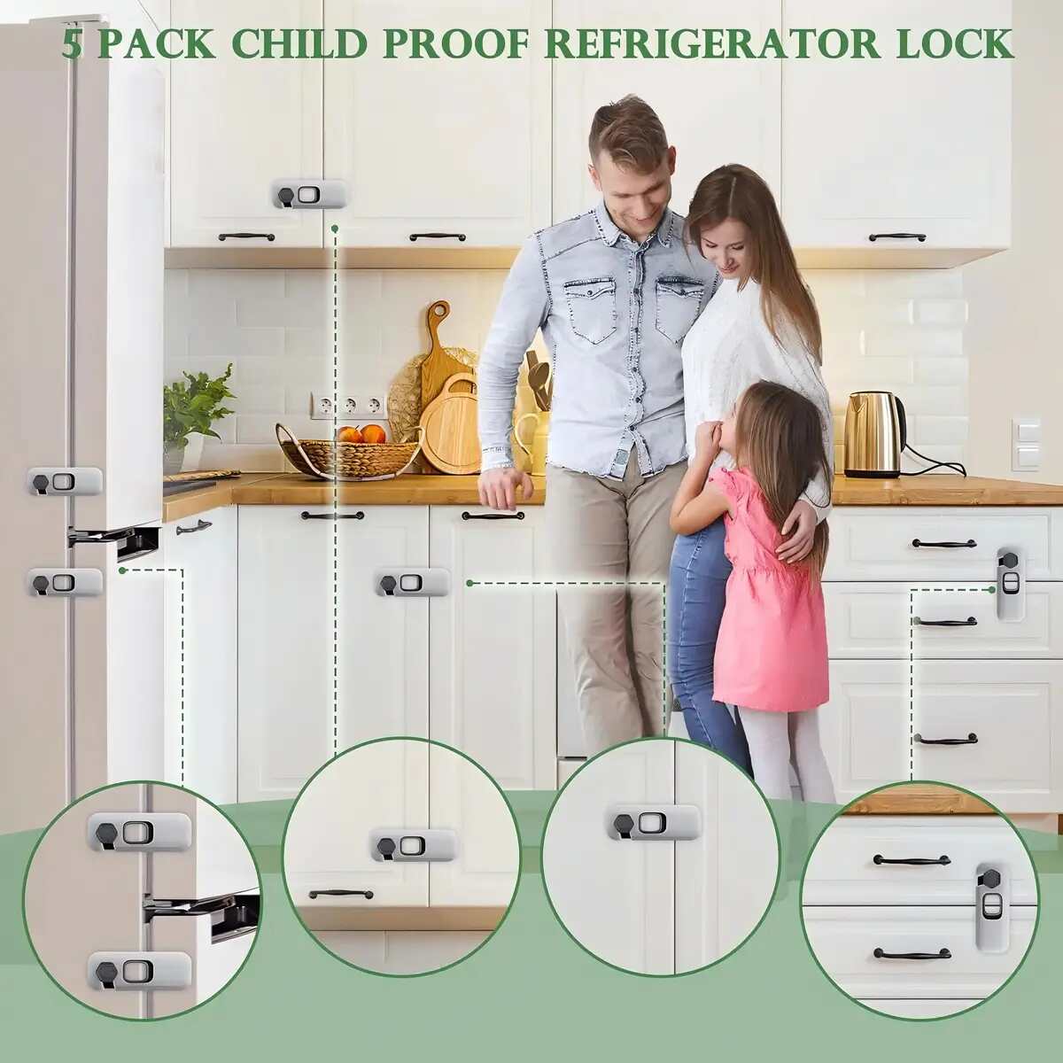 No-Tool Adhesive Safety Locks 5-Pack