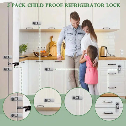 No-Tool Adhesive Safety Locks 5-Pack