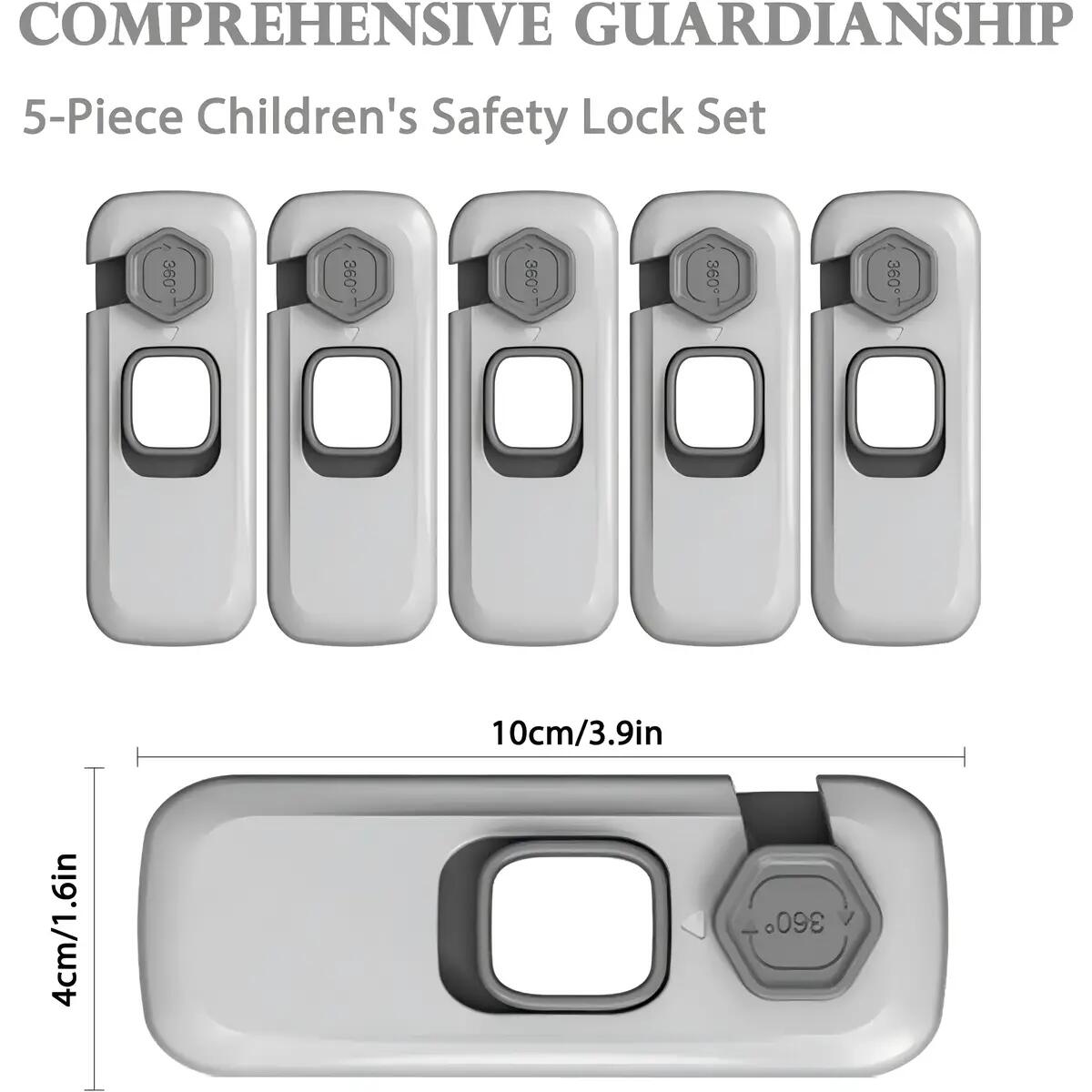 No-Tool Adhesive Safety Locks 5-Pack