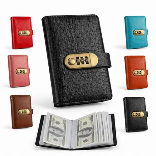 3-Digit Lock PU Leather Savings Binder