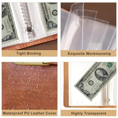 3-Digit Lock PU Leather Savings Binder