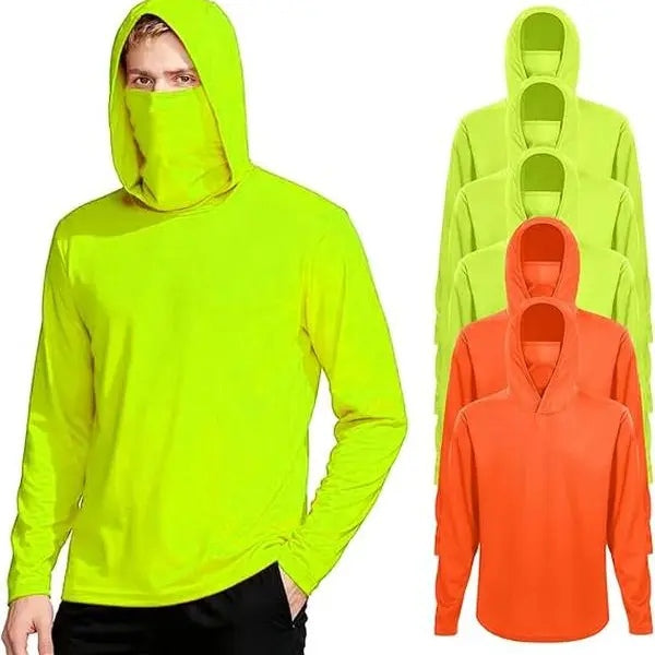 UPF50+ Quick-Dry Hooded Sun Shirt with Mask