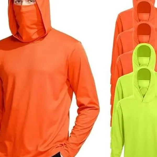 UPF50+ Quick-Dry Hooded Sun Shirt with Mask
