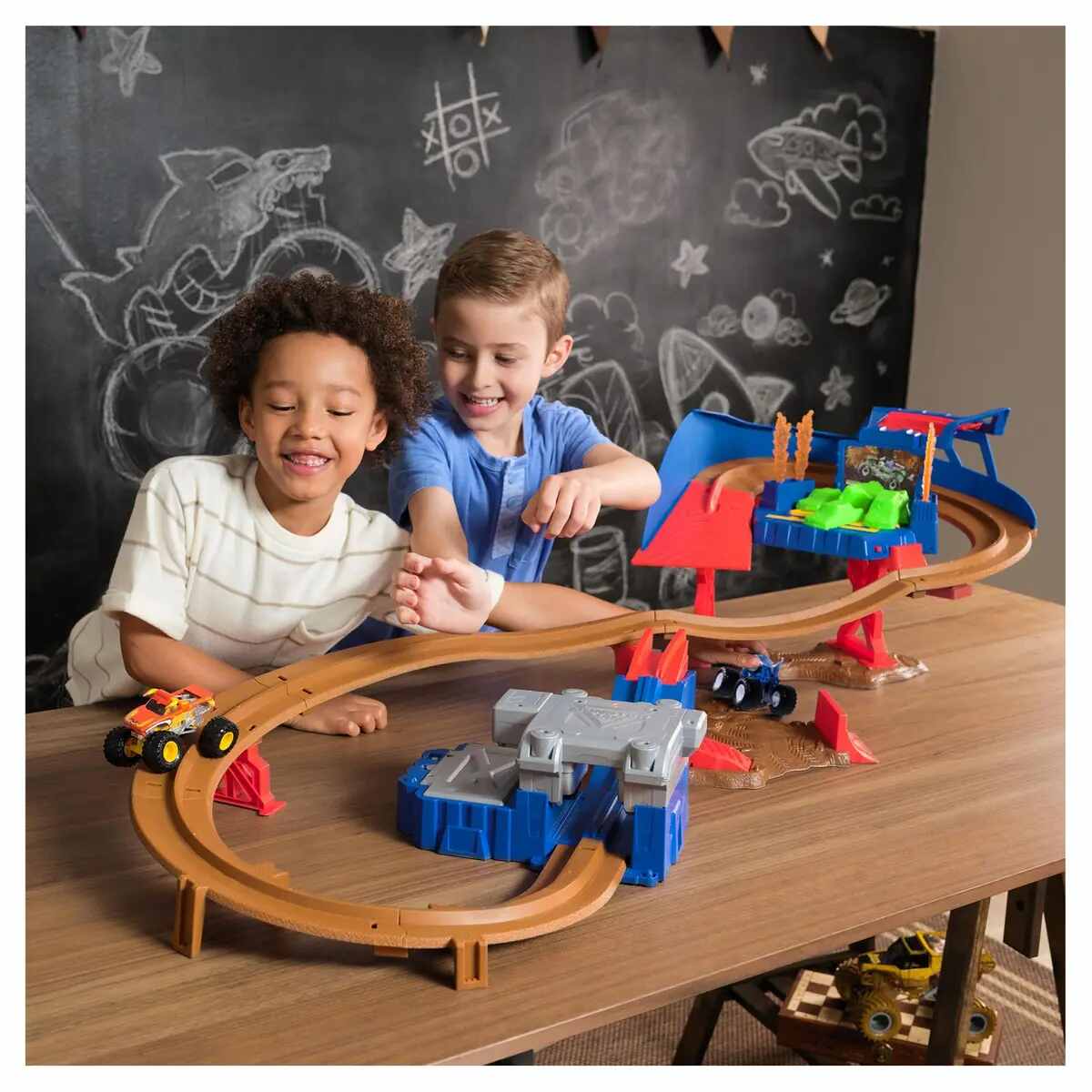 Monster Truck Speedway Playset with 2 Trucks