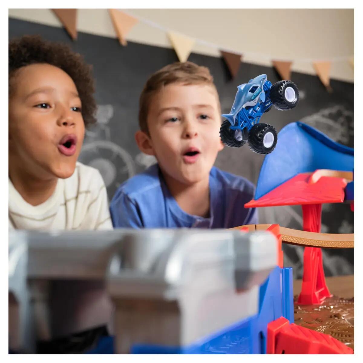 Monster Truck Speedway Playset with 2 Trucks