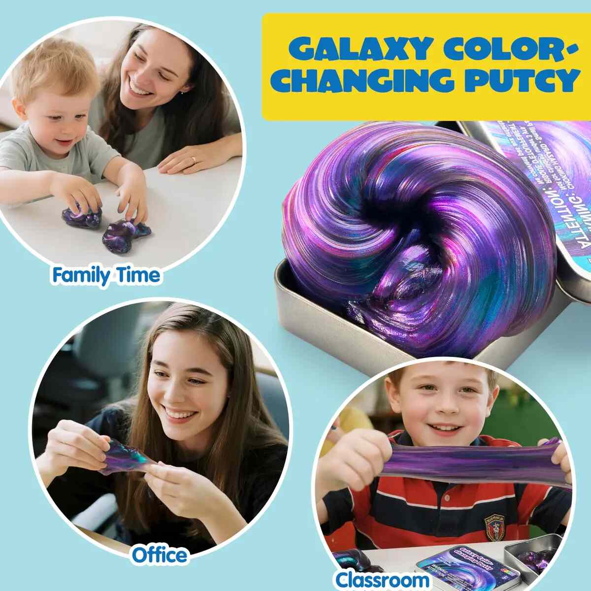 [BUY 1 GET 1 FREE] Galaxy Color-Changing Stress Relief Putty