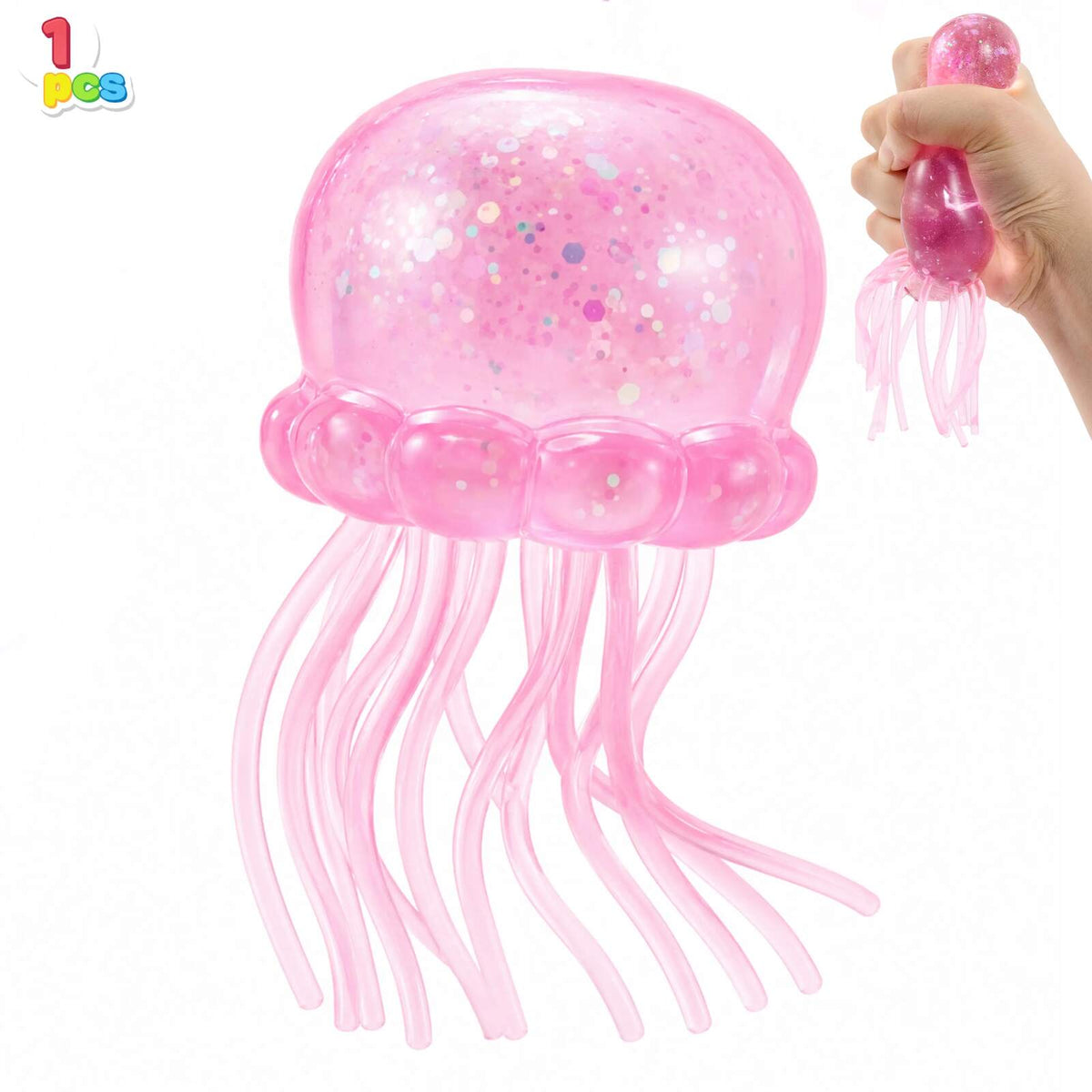 [BUY 2 GET 1 FREE] Jellyfish Glitter Slow-Rise Stress Toy