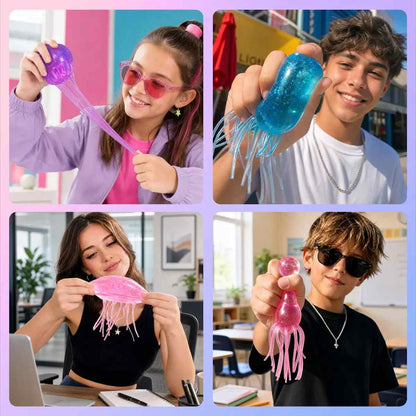 [BUY 2 GET 1 FREE] Jellyfish Glitter Slow-Rise Stress Toy