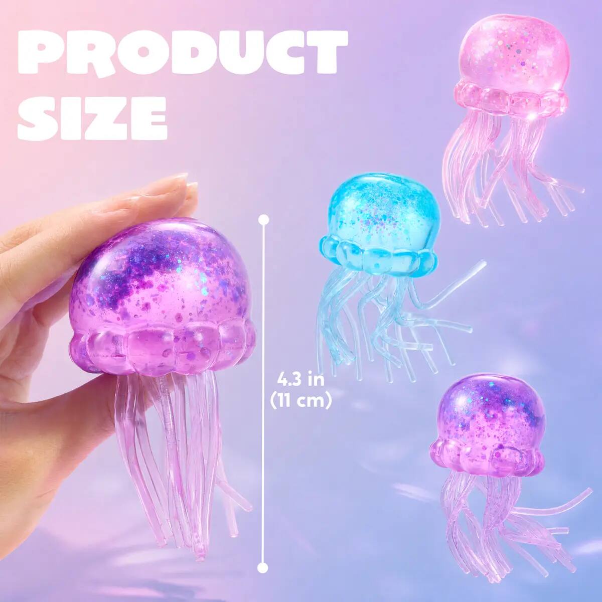 [BUY 2 GET 1 FREE] Jellyfish Glitter Slow-Rise Stress Toy