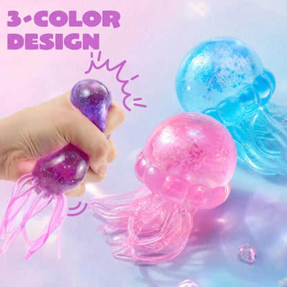 [BUY 2 GET 1 FREE] Jellyfish Glitter Slow-Rise Stress Toy